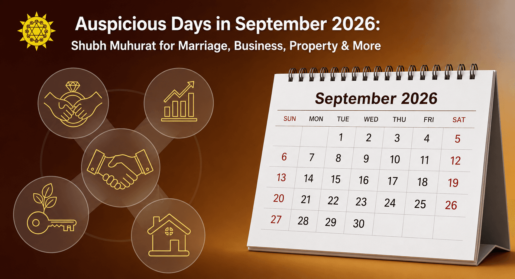 September 2026 Hindu Calendar Dates and Shubh Muhurats for Marriage